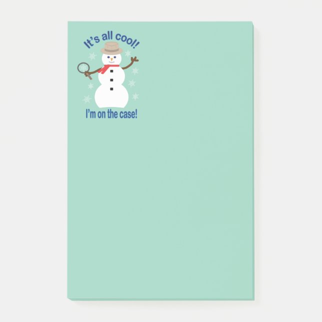 Post-it® Amusant et fantaisie Tout est Cool Snowman Inspect (Devant)
