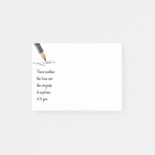 Post-it® Amusant Je n'ai pas le temps, Crayons pour expliqu