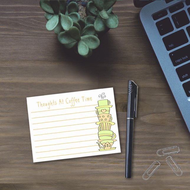 Post-it® Amusants Pastel Pensées À L'Heure Du Café Coupes S (Créateur téléchargé)