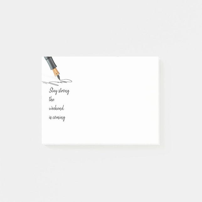 Post-it® Amusants Restez forts le week-end arrive! Mème de  (Devant)
