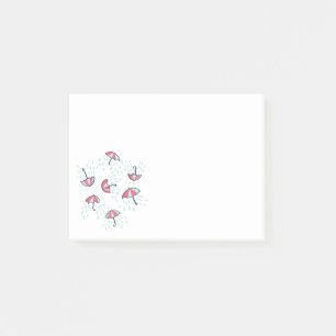 Post-it® Amusement pleuvant le motif de parapluie de bande