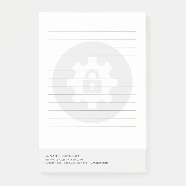Post-it® Analyste de la sécurité du réseau | Style minimal (Devant)