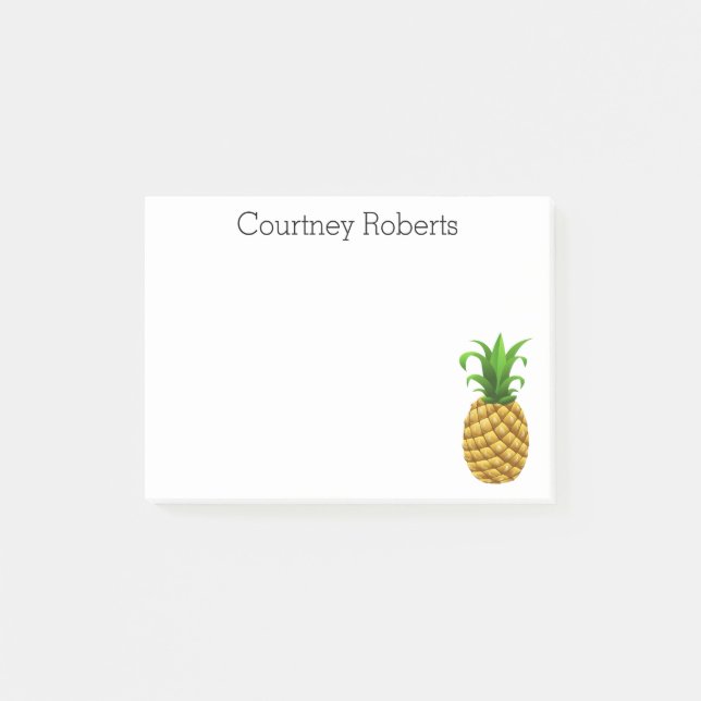 Post-it® Ananas à la mode avec votre coutume nommée (Devant)