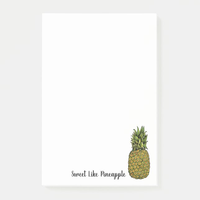 Post-it® Ananas mignon d'art d'aquarelle (Devant)