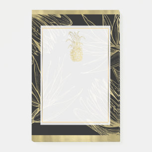 Post-it® Ananas Tropical Gold & Black Botanical Floral