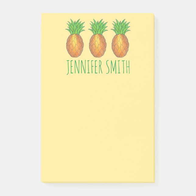 Post-it® Ananas Tropical Personnalisé Post It (Devant)