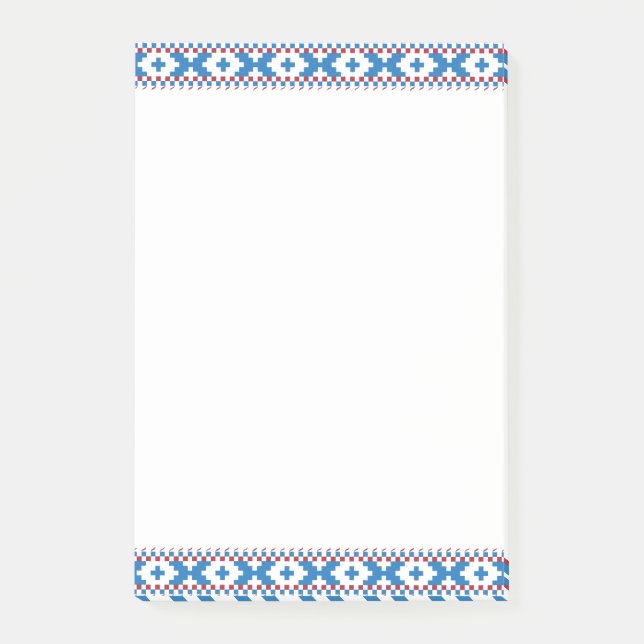 Post-it® Anciens signes lettons bleu, rouge, blanc art popu (Devant)