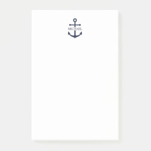 Post-it® Ancre bleue marine Nom personnalisé