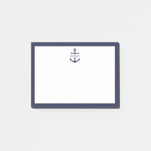 Post-it® Ancre bleue marine Nom personnalisé