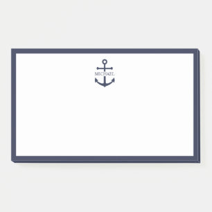 Post-it® Ancre bleue marine Nom personnalisé