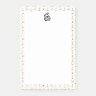 Post-it® Ancre de la Navy Blue Nautical Ocean Shell