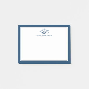 Post-it® Ancre Naútíque Bleu Marine Personnalisé