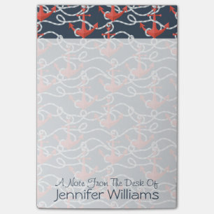 Post-it® Ancres Nautiques Et Motif De Cordes  Ajouter votre