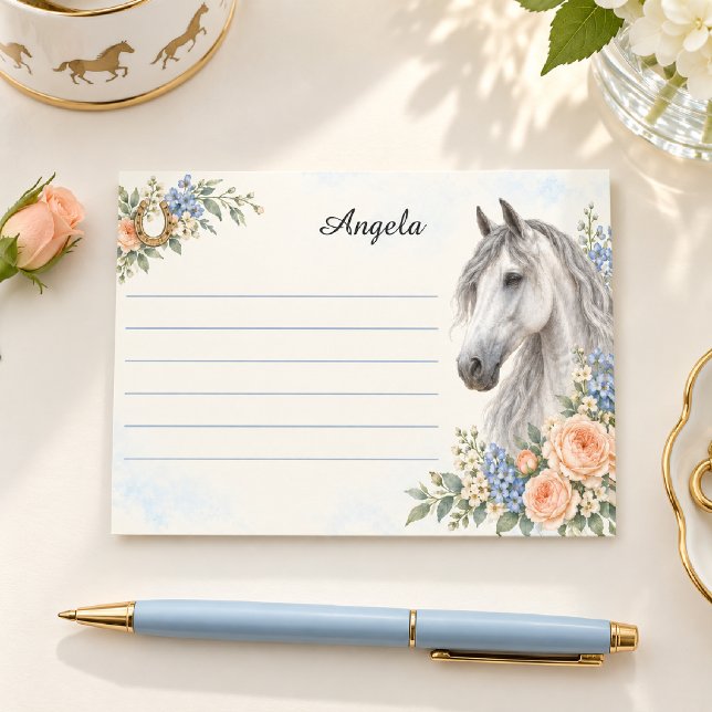Post-it® Andalou Gris Fleur Pêche et Bleue (Créateur téléchargé)