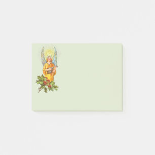 Post-it® Ange avec houx et mandoline 