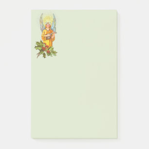 Post-it® Ange avec houx et mandoline 