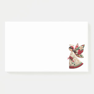 Post-it® Ange de Noël avec fleurs de fêtes