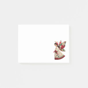 Post-it® Ange de Noël avec fleurs de fêtes