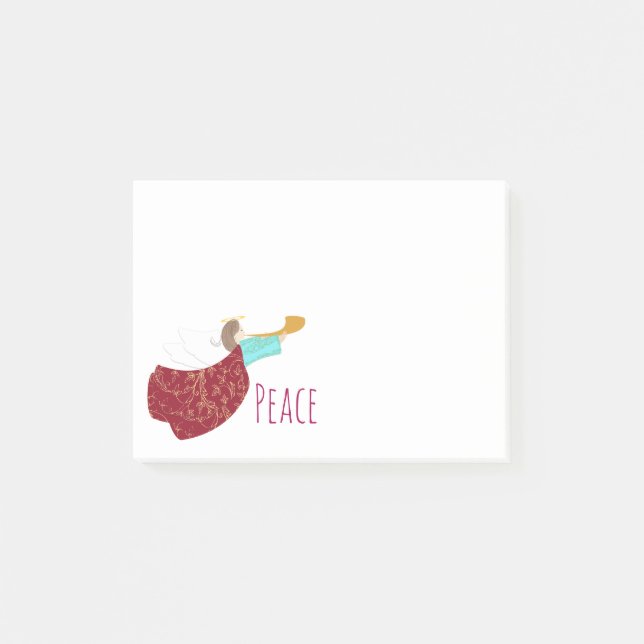 Post-it® Ange de note du courrier IR de la paix 4x3 (Devant)
