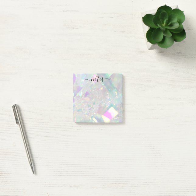 Post-it® Ange Iridescente Tinsel Glam Note moderne Pad (Bureau)