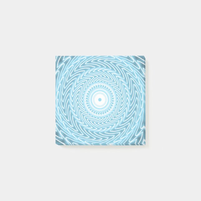 Post-it® Angel bleu turquoise tourbillon motif (Devant)