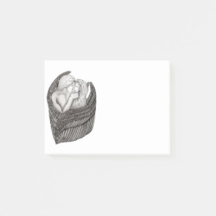Post-it® Angels Kissing, noir et blanc Design