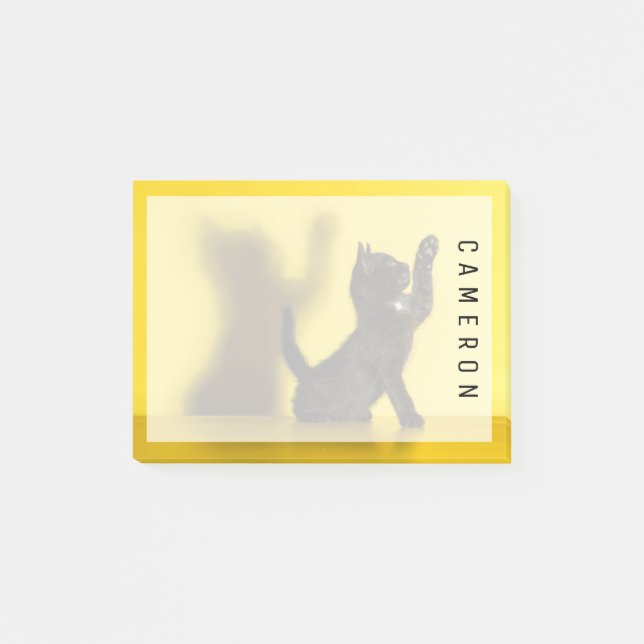 Post-it® Animaux de bébés cutest | Black Cat Jouer (Devant)