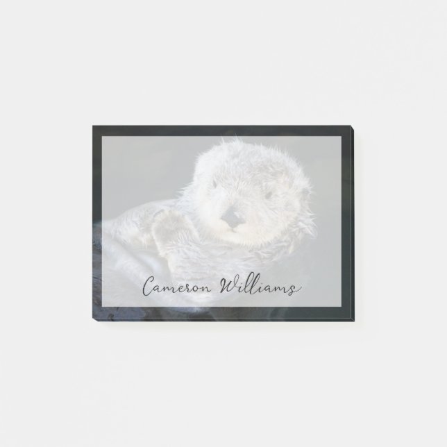 Post-it® Animaux de bébés cutest | Flottant de Loutres de m (Devant)