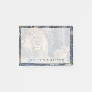 Post-it® Animaux de bébés cutest   Lion Dad & Cub
