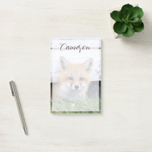 Post-it® Animaux de bébés cutest   Red Fox Kit Peeking