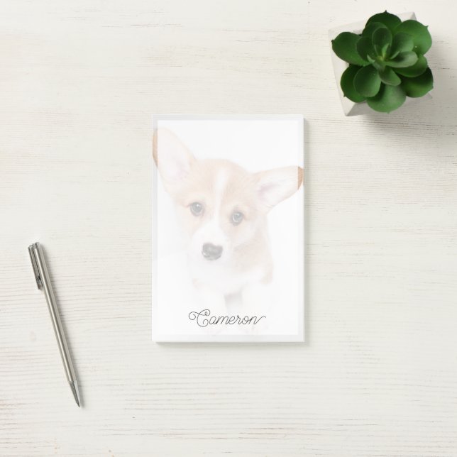 Post-it® Animaux de bébés cutest | Young Corgi Puppy (Bureau)