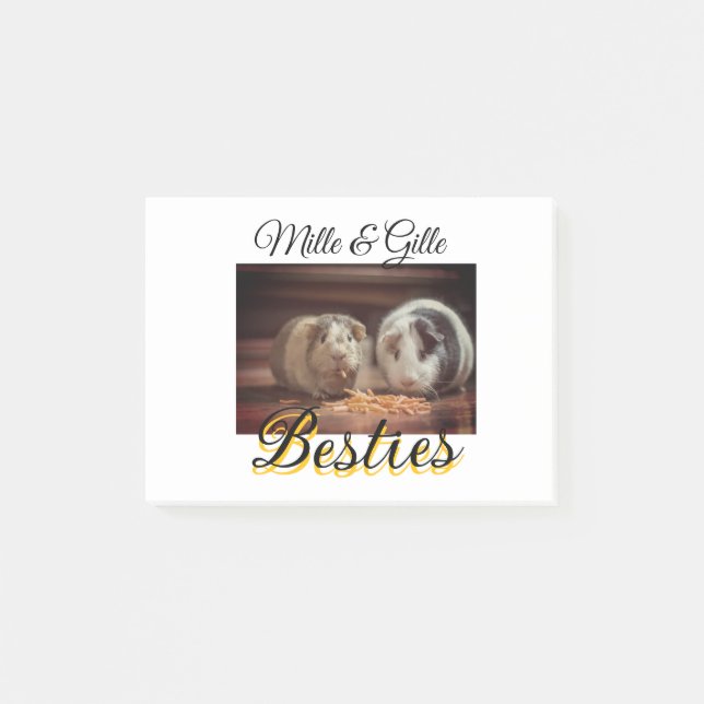 Post-it® Animaux de compagnie amis besties ajouter nom anim (Devant)