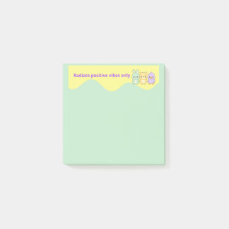 Post-it® Animaux Mignons Kawaii Émettent des Vibes Positive