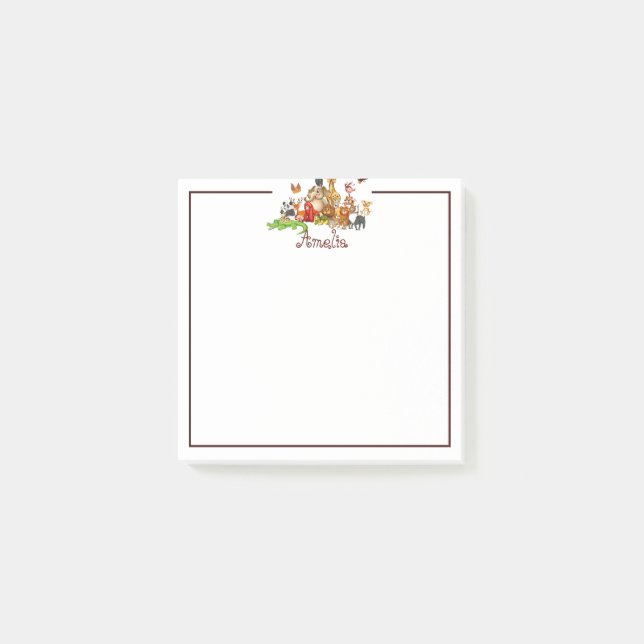 Post-it® Animaux personnalisés pour enfants  (Devant)