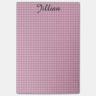 Post-it® Années '50 roses et grille grise