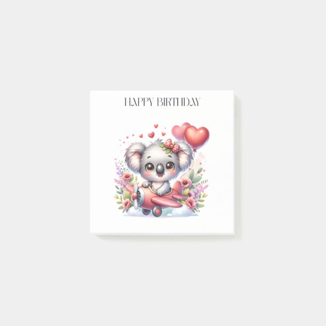 Post-it® Anniversaire de Koala Volant (Devant)