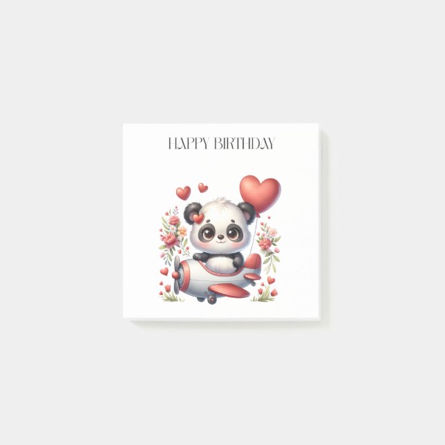 Post-it® Anniversaire de Panda Pilote (Devant)