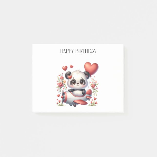 Post-it® Anniversaire de Panda Pilote (Devant)