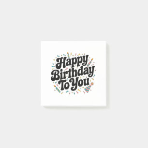 Post-it® Anniversaire Rétro Confettis