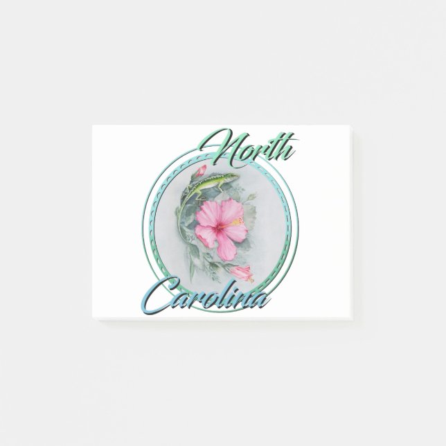 Post-it® Anolis de Caroline & Hibiscus (Devant)