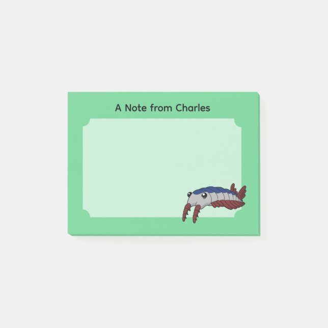 Post-it® Anomalocaris animal préhistorique Rectangulaire (Devant)