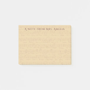 Post-it® Antique Vintage Partition musicale Professeur de m