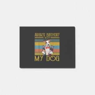Post-it® Août Anniversaire Avec Mon Jack Russell Chien 2020