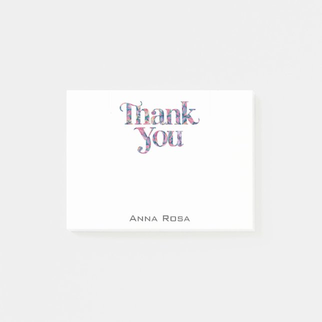 Post-it® *~* AP85 Floral + Manifeste de Gratitude Merci (Devant)