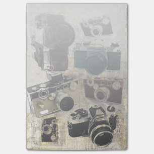 Post-it® Appareil-photo grunge de cru de photographie de