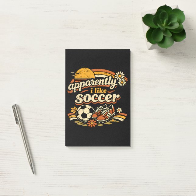 Post-it® Apparemment j'aime le football (Bureau)