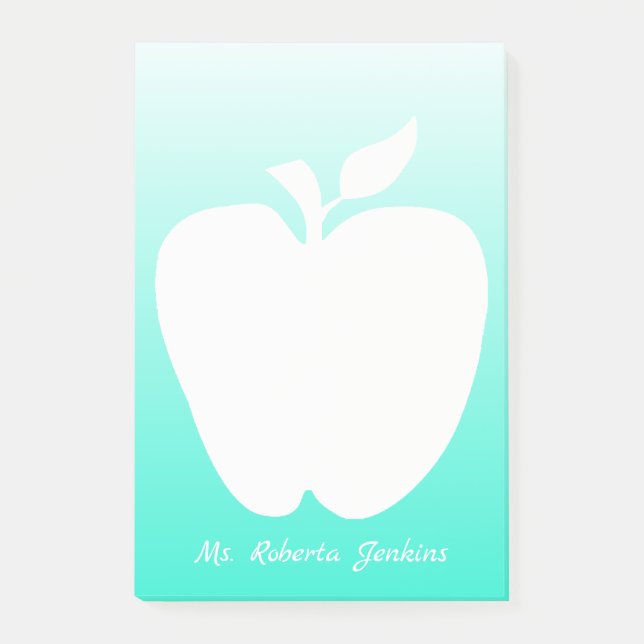Post-it® Apple silhouettent le bloc-notes du professeur (Devant)