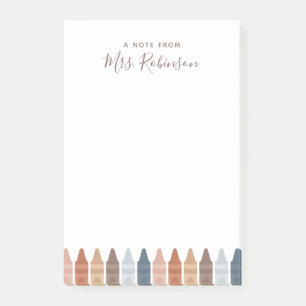 Post-it® Appréciation de l'enseignant Boho Crayon Post-it N