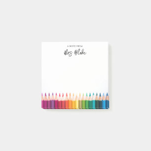 Post-it® Appréciation de l'enseignant crayons arc-en-ciel