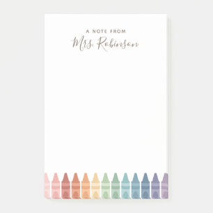 Post-it® Appréciation de l'enseignant Rainbow Crayon